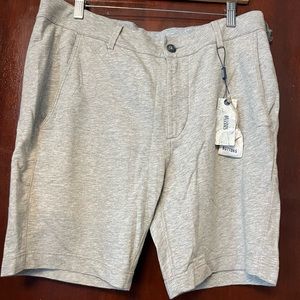 Men’s Onassis 100% Cotton French Terry Khaki Shorts front and back pockets